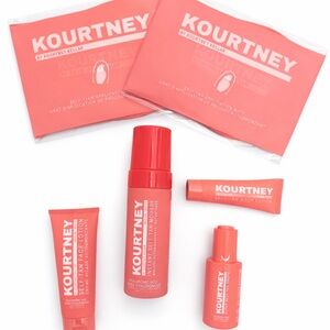 ✨ KOURTNEY Ultimate Self-Tan Glow Set | Mousse, Drops, Face + Body, 2 Mitts ✨
